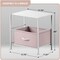 Sorbus Nightstand with 2 Drawers - Steel Frame, Wood Top & Easy Pull Fabric Bins - Great for Home, Bedroom, Office & College Dorm